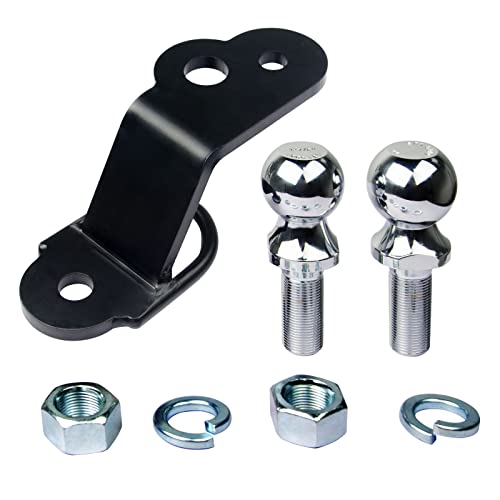 MAHLER GATES ATV/UTV 3-Way Towing Ball Mount Hitch Bolt-on, with 2 Inch Ball and 1-7/8 Inch Ball