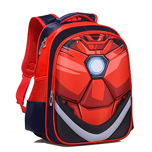 Reorzon Kids Toddler School Backpack 3D Comic Student Schoolbag Waterproof Lightweight Elementary Bookbags for Boys Girls (Blue, 27cm*16cm*36cm)