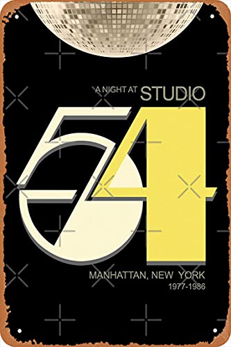 Studio 54 – Night Club – Discoteque Poster 12″ X 8″ Vintage Metal Tin Sign Home Decor Garage Man Cave Wall Art