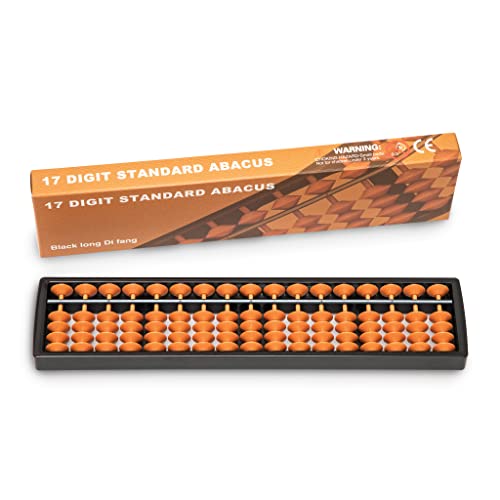 Digital Standard Abacus-25.4 cm-Professional 17-Column Soroban Calculator (Functional and Educational Tool)