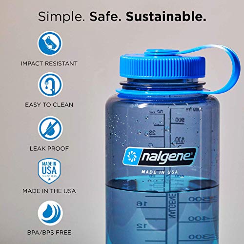 Nalgene Sustain Tritan BPA-Free Water Bottle Made with Material Derived From 50% Plastic Waste, 32 OZ, Wide Mouth, Electric Magenta | The Storepaperoomates Retail Market - Fast Affordable Shopping