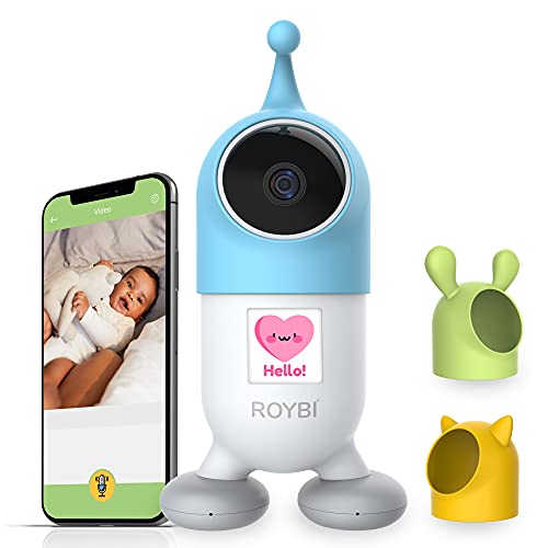 ROYBI Smart Wi-Fi Baby System | AI Video Monitoring for Baby & Toddlers | Night Vision | Two-Way Audio Speakers | Packed with Educational Content, Songs & Stories | Portable & Drop Proof