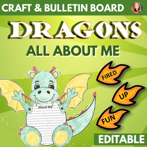 Build a Dragon Craft Set | A Back to School Getting to Know Me Craft and Bulletin Board