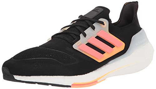 adidas Men’s Ultraboost 22 Running Shoe, Black/Turbo/Flash Orange, 11