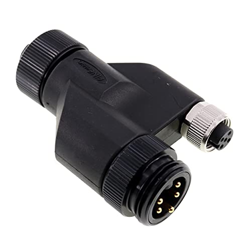 VIEW 370-000021 Trunk”Y” WYE-F Connector, M12, 5-Pin, Male/Female, 7/8-Inch