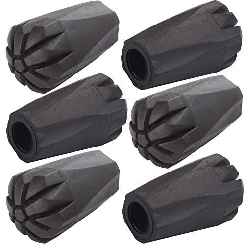 Diooid Hiking Pole Tips Extra Thick and Wear Resisting Trekking Pole Tips Replacement Pole Rubber Tip Protectors Fits Most Standard Hiking Poles with 11mm Hole Diameter