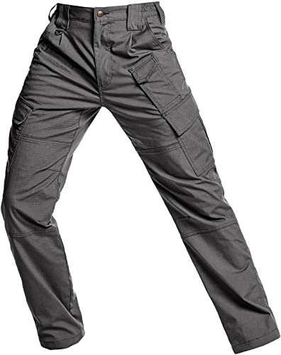 CQR Men’s Flex Ripstop Tactical Pants, Water Resistant Stretch Cargo Pants, Lightweight EDC Hiking Work Pants, Charcoal – Dura Flex, 34W x 32L | The Storepaperoomates Retail Market - Fast Affordable Shopping