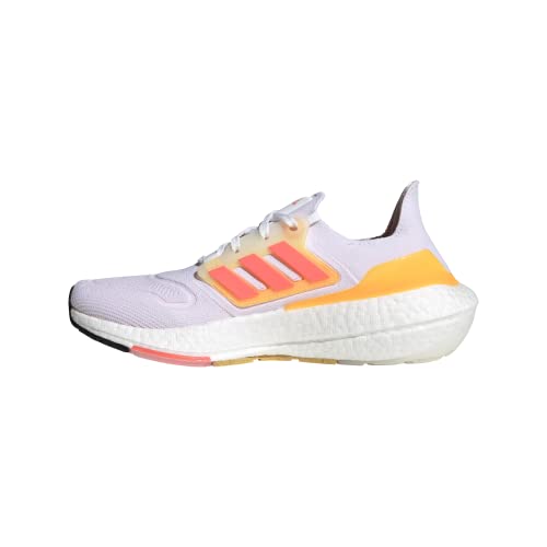 adidas Women’s Ultraboost 22 Running Shoe, White/Turbo/Flash Orange, 9.5