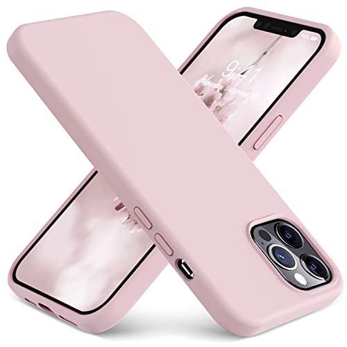 LOVE 3000 Compatible with iPhone 12 Pro Max Phone Case | Thickening Liquid Silicone | Anti-Scratch Microfiber Lining | Full-Body Duty Heavy Protection Case for iPhone 12 Pro Max Women Girls, Pink Sand