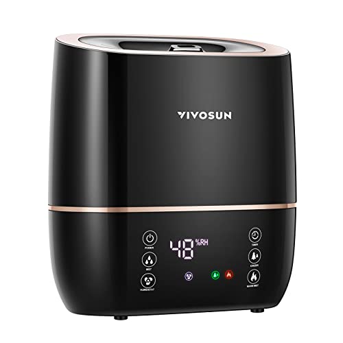 VIVOSUN 2-in-1 Warm and Cool Mist Humidifier, 5L Indoor Ultrasonic Air Humidifier with Essential Oil Tray for Bedrooms, Plants, Offices and Babies