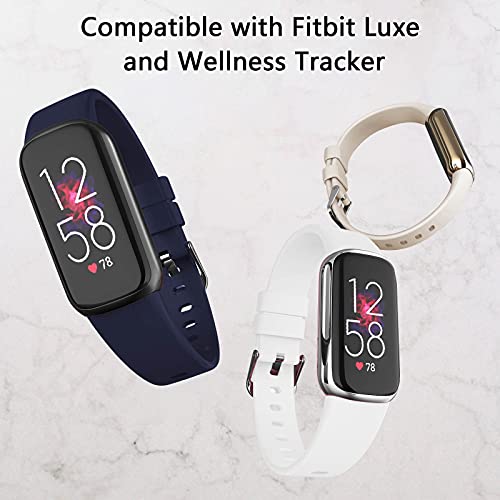 TopPerfekt Bands Fit for Fitbit Luxe, Adjustable Soft Silicone Replacement Watch Band Straps Wristbands Bracelet Fit for Fitbit Luxe Fitness and Wellness Tracker for Women Men | The Storepaperoomates Retail Market - Fast Affordable Shopping