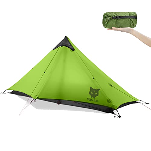 Night Cat Ultralight Tent 1 Person for Professional Backpacker Hiker 2 LBS Only Lanshan Backpacking Bivvy Ground Tent Heavy Rain Waterproof Trekking Pole Not Included