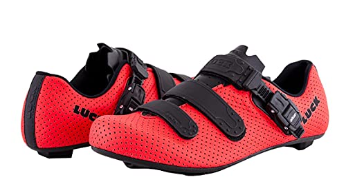 LUCK Unisex Road Cycling Shoes, Red, 12 US Women | The Storepaperoomates Retail Market - Fast Affordable Shopping