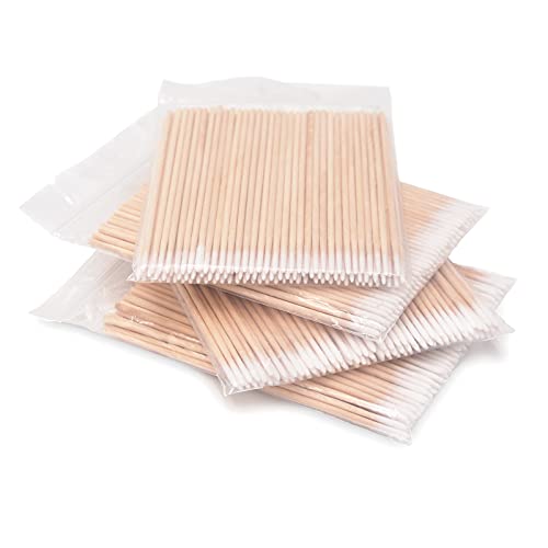 400Pcs 4 inch Pointed Tip Cotton Swabs, Precision Microblading Cotton Tipped, Precise Cotton Tips, Micro-swab Sticks for Makeup Cosmetic Nails Clean