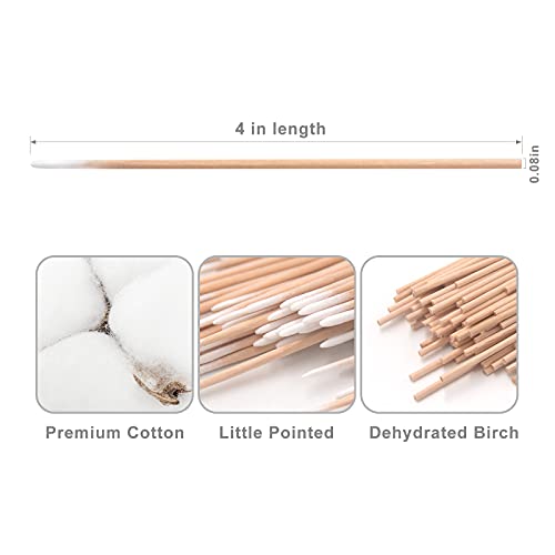 400Pcs 4 inch Pointed Tip Cotton Swabs, Precision Microblading Cotton Tipped, Precise Cotton Tips, Micro-swab Sticks for Makeup Cosmetic Nails Clean | The Storepaperoomates Retail Market - Fast Affordable Shopping