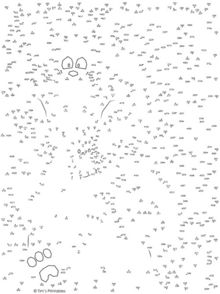 Panda Bear Dot-to-Dot / Connect the Dots PDF