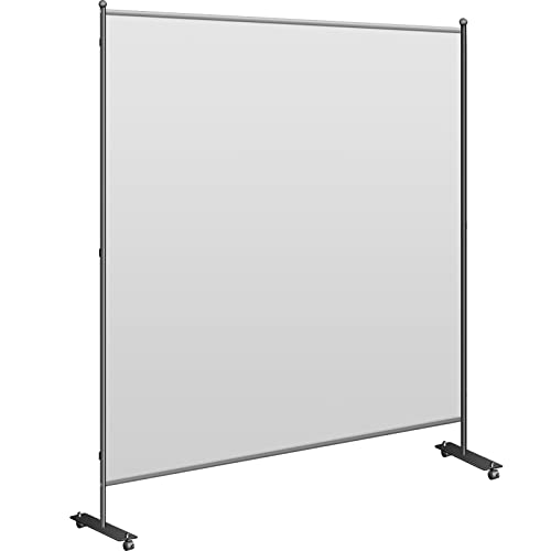VEVOR Office Partition 71″ W x 14″ D x 72″ H Room Divider Wall w/Thicker Non-See-Through Fabric Office Divider Steel Base Portable Office Walls Dividers Gray Room Partition for Room Office Restaurant