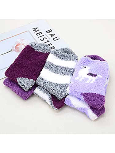 Century Star Womens Fuzzy Socks Soft Fluffy Socks Warm Cozy Socks Sports Athletic Socks Winter Gifts Socks For Christmas 6 Pairs Purple Set One Size | The Storepaperoomates Retail Market - Fast Affordable Shopping