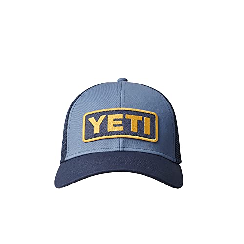 YETI Logo Badge Low Profile Trucker Hat, Navy/Yellow