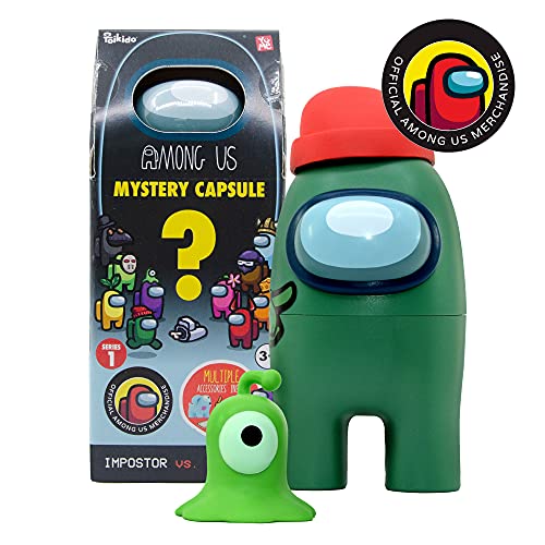 YuMe Official Among Us Merchandise Toikido Mystery Capsules Impostor vs Crewmate Blind Box Figures Toys with Surprise Accessories for Kids, Boys and Girls (2 Pack)