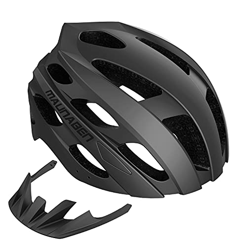 MAUNABEN Adult Bike Helmet for Men-Women-Teen – Lightweight Mountain Road Bicycle Helmet with Detachable Visor