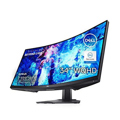 Dell Curved Gaming, 34 Inch Curved Monitor with 144Hz Refresh Rate, WQHD (3440 x 1440) Display, Black – S3422DWG