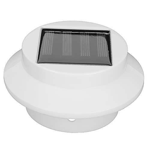 3LED Solar Power Eaves Light White Solar Fence Lamp Outdoor Wall-Mounted Lighting Lamp for Home Garden