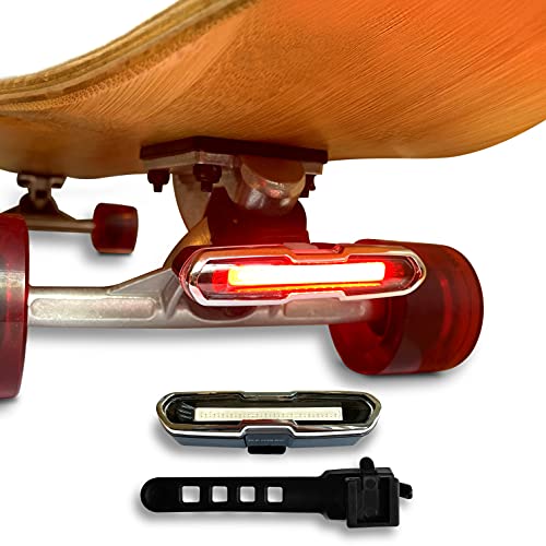Board Blazers LED Skateboard Light – Longboard Lights, Skateboard Lights for Night Riding. Perfect Longboard Accessory Rechargeable Electric Skateboard Lights Kit