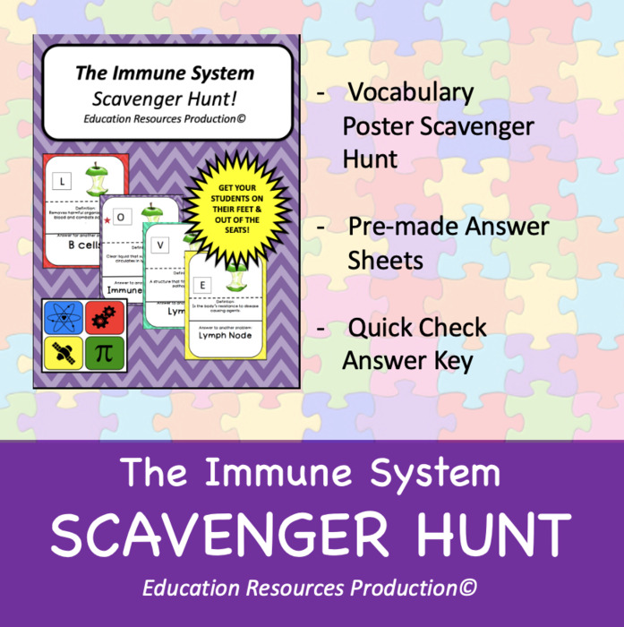 Immune System Scavenger Hunt Activity | The Storepaperoomates Retail Market - Fast Affordable Shopping