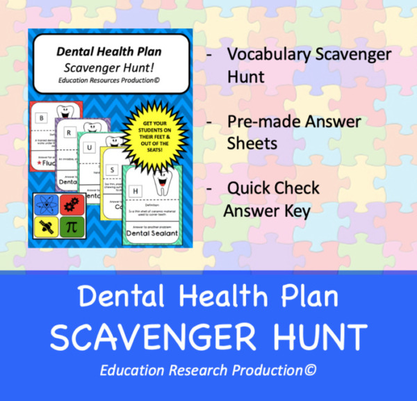 Dental Health Scavenger Hunt Activity