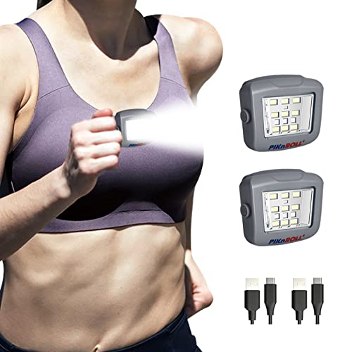 Running Lights, Safety Lights for Walking at Night, Running Lights for Runners Strong Magnetic Clip on Light Waterproof IPX5, Dog Night Light 3 Modes, for Hiking Running Accessories(2 Pack)