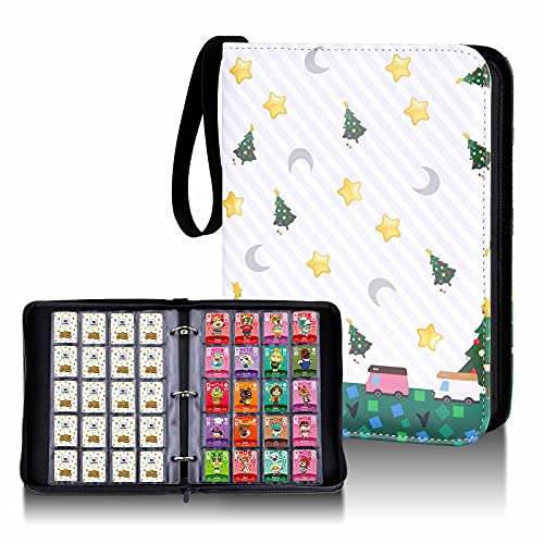 kitguard 300 Pockets Binder Compatible with Mini Size Animal Crossing Amiibo Cards,Legend of Zelda Breath of The Wild Cards, ACNH NFC Tags Game Cards Carrying Case with Sleeves
