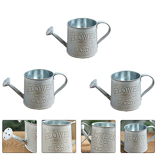 Tofficu 3pcs Retro Metal Flower Bucket Farmhouse Flower Vases Decorative Watering Can Vintage Iron Flower Vase for Home Garden Decor Dried Floral Arrangements | The Storepaperoomates Retail Market - Fast Affordable Shopping