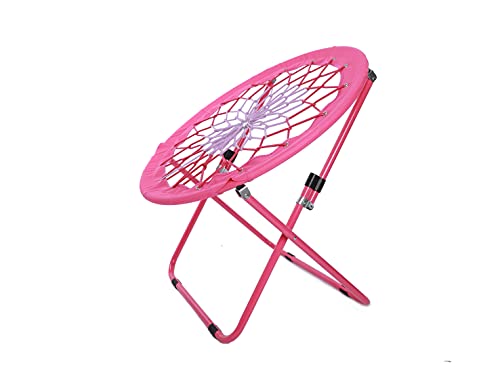 CAMP SOLUTIONS Bungee Chair Portable Foldable, Dish Chair Bunjo Game Chair for Outdoor and Indoor and Camping and BBQ (Pink)