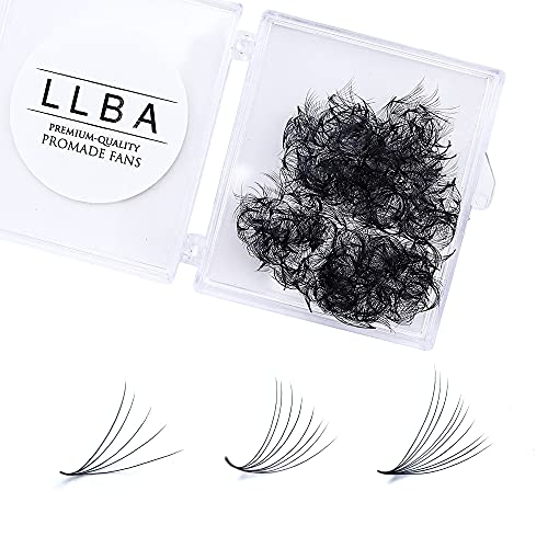 LLBA Promade Fans | Handmade Volume Eyelashes | Multi Selections From 3D To 16D | C CC D DD L M Curl | Thickness 0.03 ~ 0.1 mm | 8 – 20mm Length | Long Lasting | Easy Application (5D-0.07 D 13 mm)