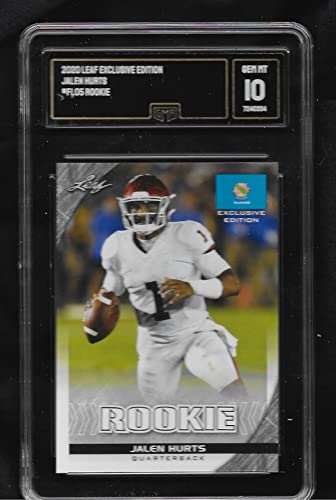 2020 JALEN HURTS ROOKIE LEAF EXCLUSIVE EDITION GRADED GMA GEM MINT 10 EAGLES STAR QUARTERBACK | The Storepaperoomates Retail Market - Fast Affordable Shopping