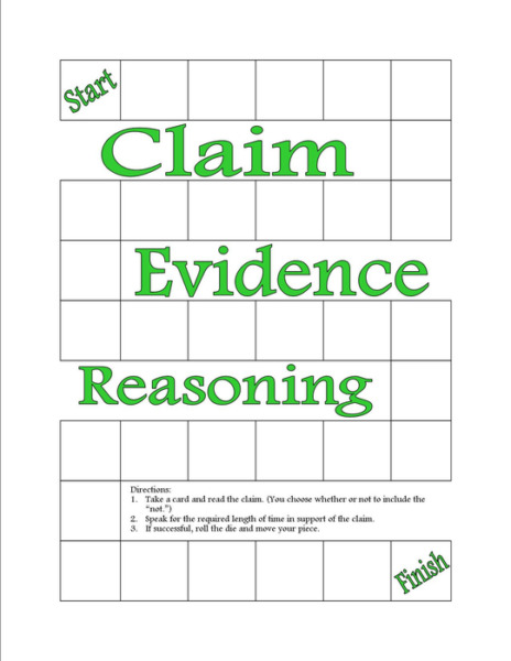Claim, Evidence, Reasoning: The CER Board Game