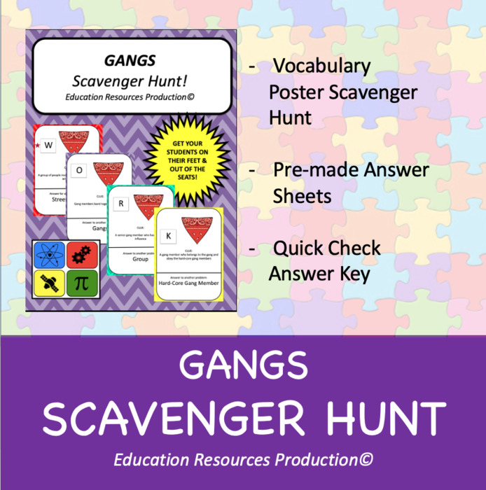 Gangs Scavenger Hunt Activity | The Storepaperoomates Retail Market - Fast Affordable Shopping