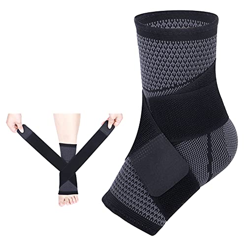 Ankle Braces, Adjustable Compression Ankle Support Men & Women for Injury Recovery, Achilles support and Strong Ankle Brace Sports Protection, Stabilize Ligaments-Eases Swelling and Sprained Ankle