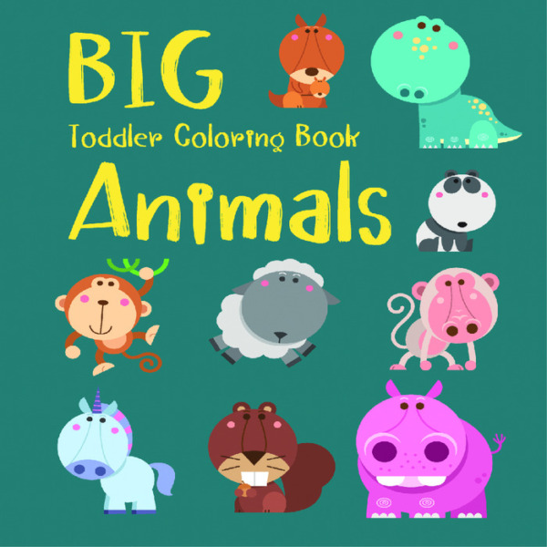 Big Toddler Coloring Book Animals Printable Worksheet