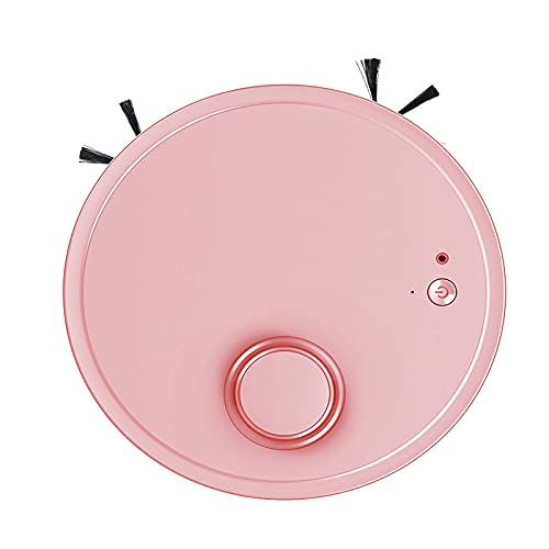 USB Charging Sweeping Robot Smart Vacuum Cleaner Household Smart Cleaning Tool,1200PA Strong Suction, Applicable Floor: Flat Floor Such as Marble, Ceramic Tile, Wood Floor, etc. (Pink)
