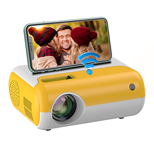 Mini WiFi Projector Portable – Salange 2023 Upgraded Pico 1080P Supported Video Projectors for Outdoor Movies, Kids Cartoon, Home Theater, Compatible with iPhone, Laptop, TV Box, HDMI