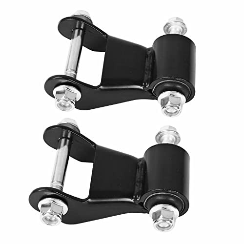 BLACKHORSE-RACING 2pcs Rear Leaf Spring Shackle Kit Compatible with 1999-2013 Avalanche 2500 Sierra 1500 2500 HD Silverado 1500, Replaces 722-029 22820716 25812937