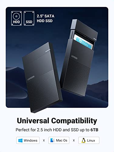 UGREEN Hard Drive Enclosure 2.5 Inch SATA to USB 3.0 Tool-Free 7mm 9.5mm SSD HDD Case with UASP, External Computer Laptop Hard Disk Enclosure Compatible with Samsung Seagate WD Toshiba | The Storepaperoomates Retail Market - Fast Affordable Shopping