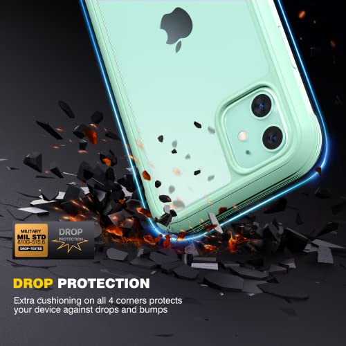 Diaclara Compatible with iPhone 11 Case, Full Body Rugged Case with Built-in Touch Sensitive Anti-Scratch Screen Protector, Soft TPU Bumper Case Clear Compatible with iPhone 11 6.1″ (Pistachio Green) | The Storepaperoomates Retail Market - Fast Affordable Shopping
