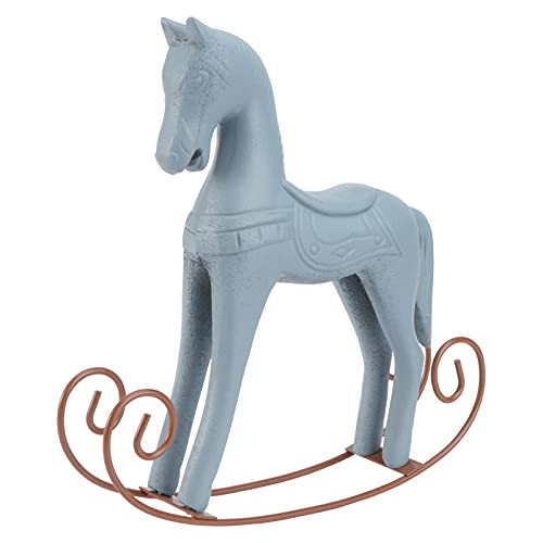 VOSAREA Rocking Horse Figurine Miniature Horse Toy Animal Sculptures Holiday Decor Statue