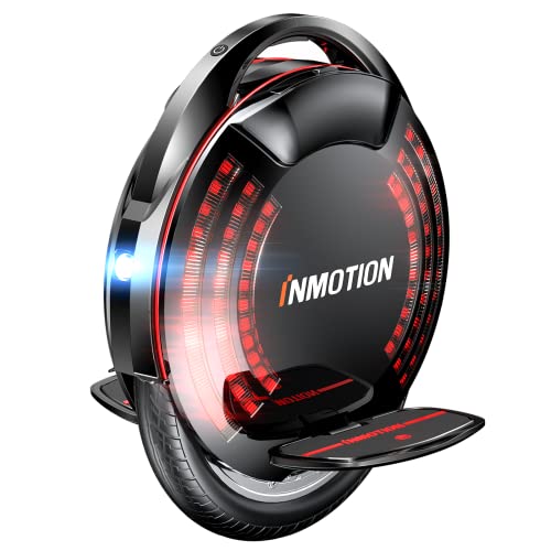 I INMOTION V8F Electric Unicycle 16inch One Wheel Self Balancing for Adults, Smart Electric Wheel with LEDs Built-in Speaker HD Display Max Speed 22mph