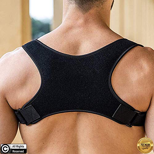POAGL Posture Corrector For Men | Universal Fit Adjustable Upper Back Brace For Clavicle To Support Neck, Back and Shoulder Pain Relief Kyphosis Straightener Spine Support (Design Patented)