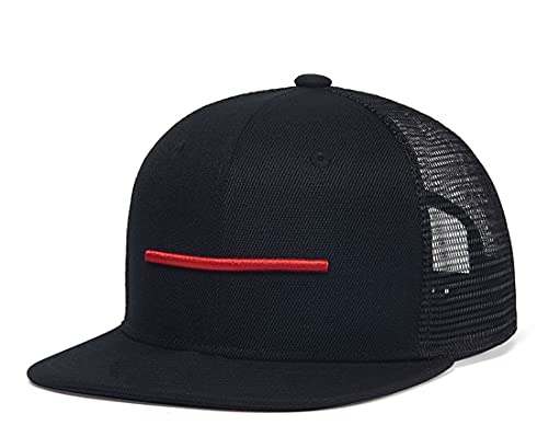 Quanhaigou Mesh Trucker Hats,Outdoor Snapback Dad Hat,Hip Hop Men Women Adjustable Baseball Caps (Red Black)