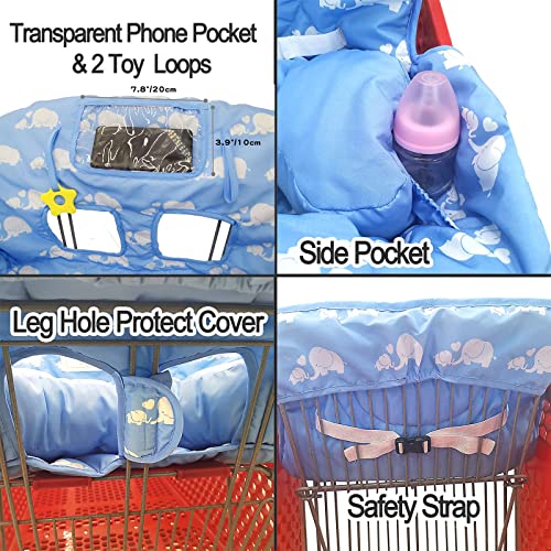 Pozico Shopping Cart Cover for Baby or High Chair Cover,Baby Shopping Cart Cover Machine Washable/Free Portable Cloth Bag and Soft Pillow | The Storepaperoomates Retail Market - Fast Affordable Shopping